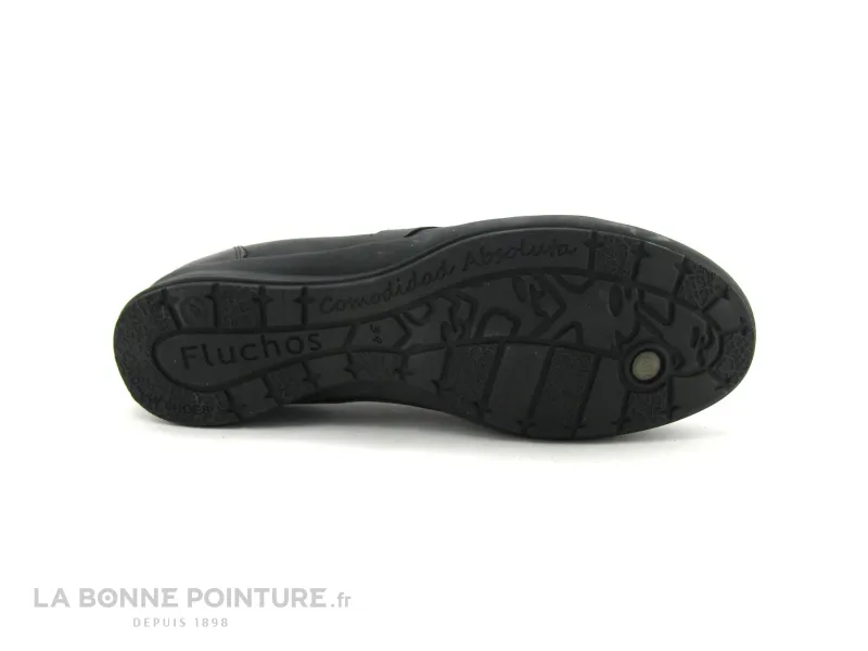 Achat chaussures Fluchos Femme Mocassin, vente Fluchos noa F0943 noir-chaussure basse femme