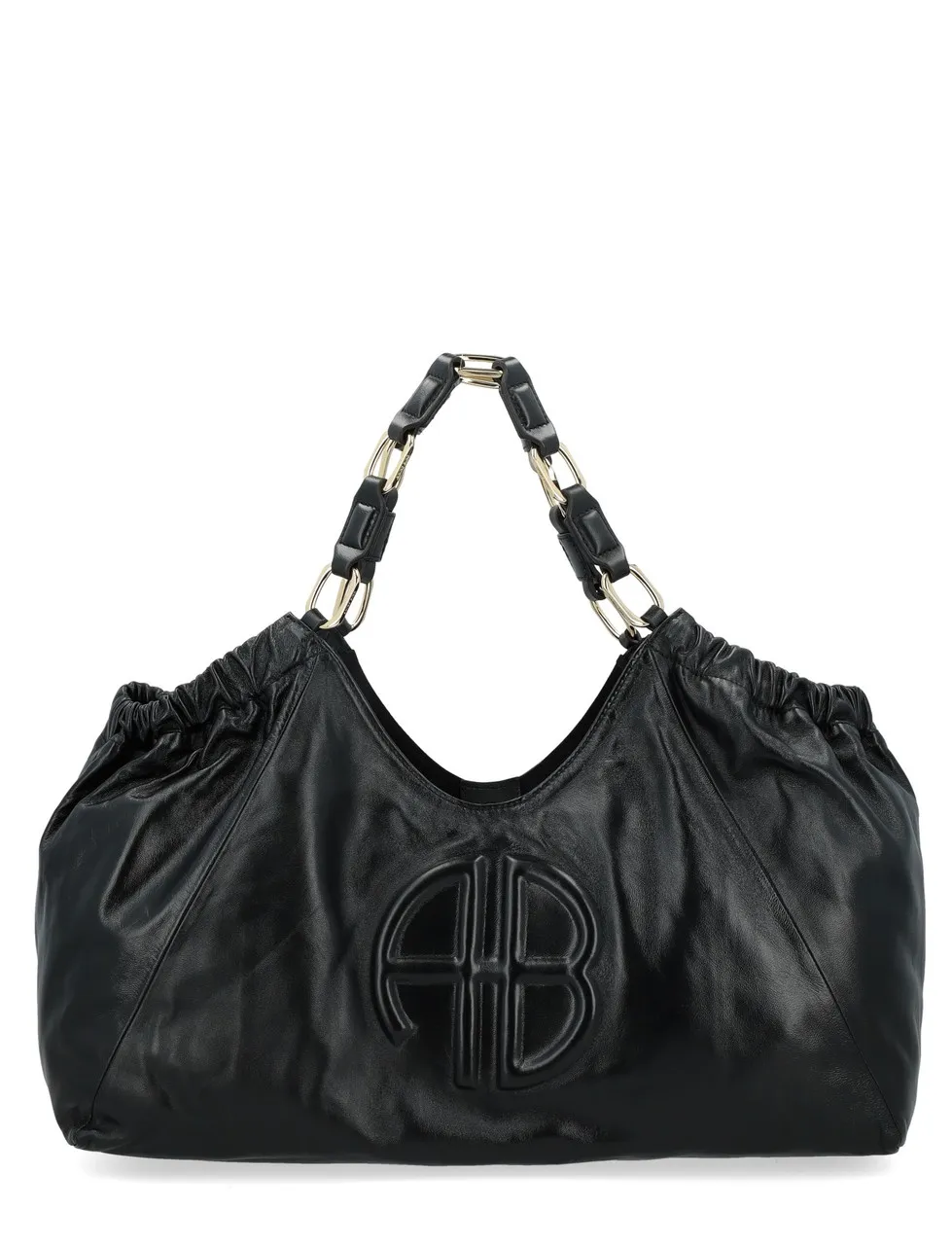 Anine Bing Sac à main Kate Medium en cuir noir