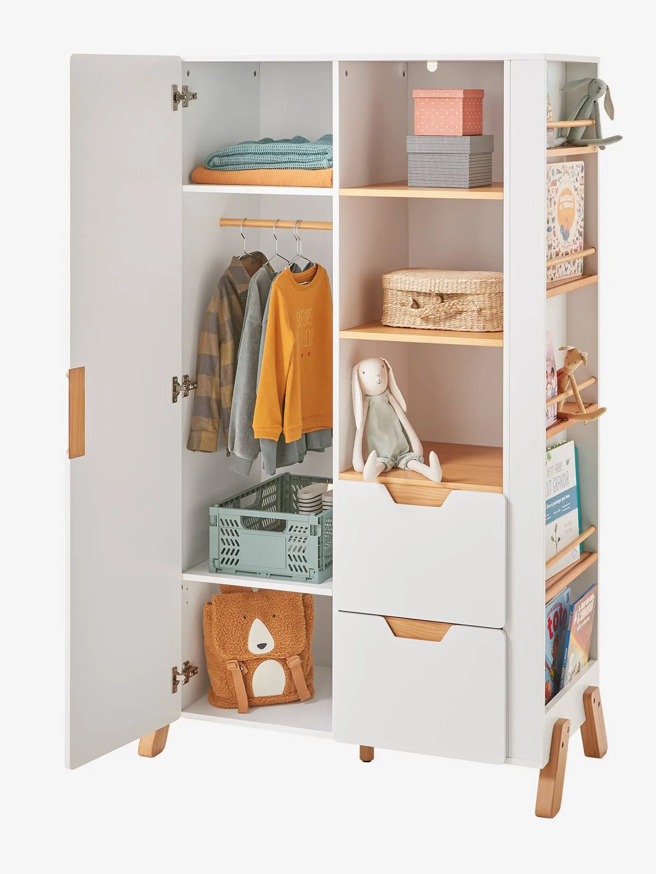 Armoire LIGNE PIROUETTE blanc - Vertbaudet