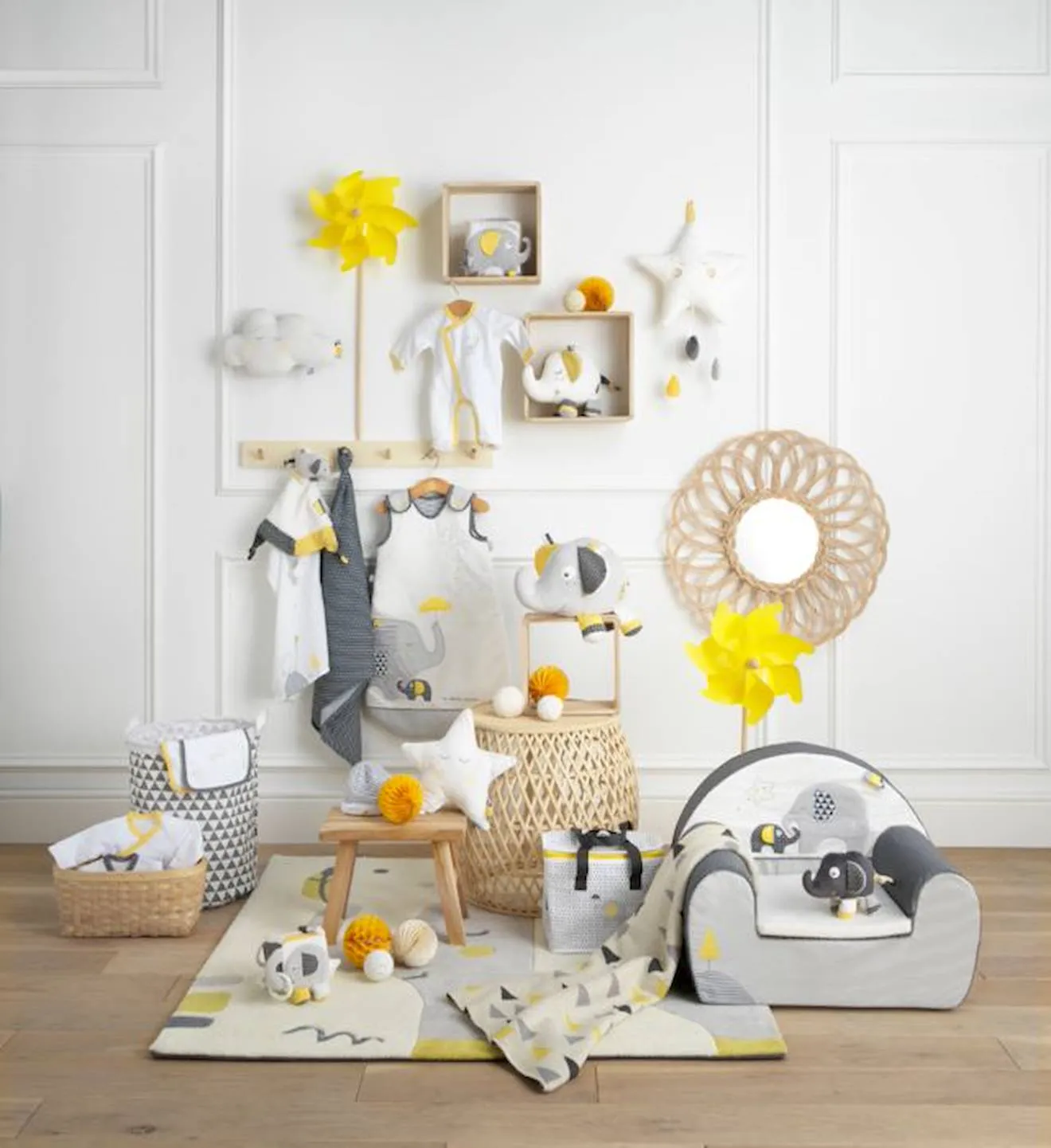 Attache-tétine en velours étoile - Babyfan - Mixte - 0 mois - Naissance - Blanc blanc - Sauthon