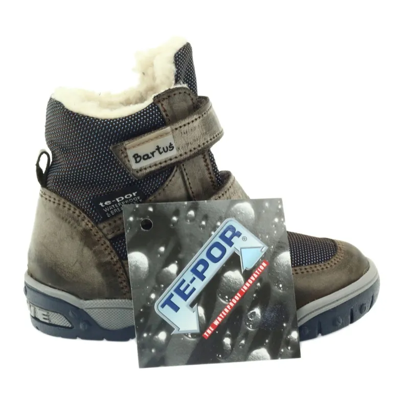 Bartuś Boots boots avec membrane velcro 006 beige bleu marin