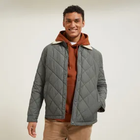 Blouson matelassé col velours Vert kaki | Jules