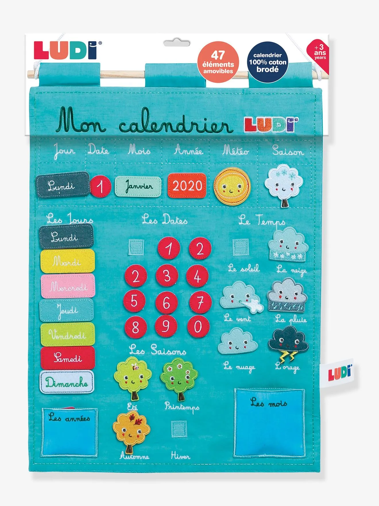 Calendrier Basic LUDI bleu - Ludi