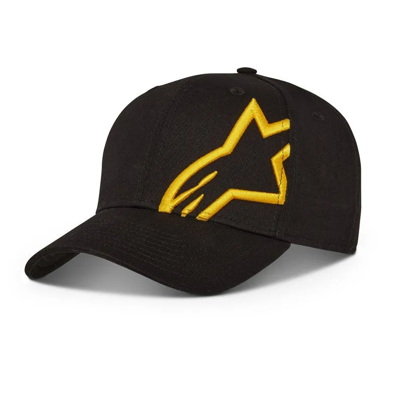 CASQUETTE ALPINESTARS CORP SNAP 2 FLEXFIT NOIR GOLD