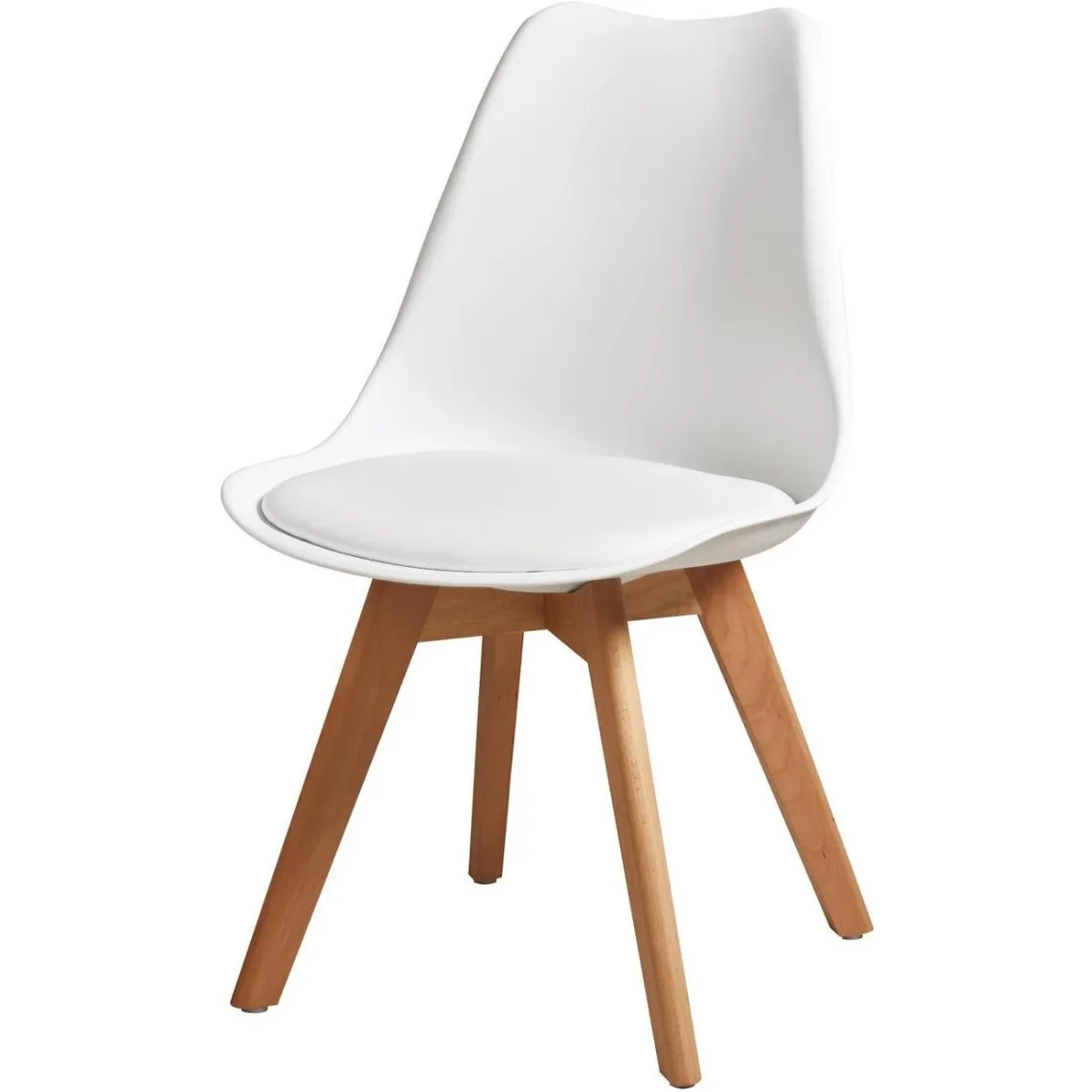 Chaise Blanc avec coussin BJORN | 3 Suisses