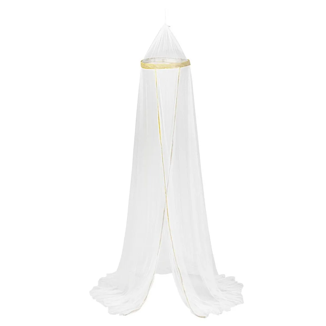 Ciel de lit Bordure Blanc Dorée | 3 Suisses