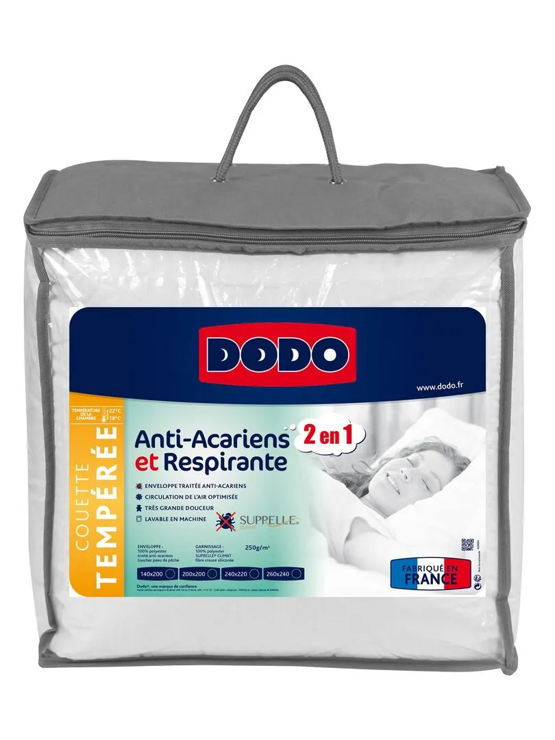 Couette anti-acariens et respirante DODO - Blanc
