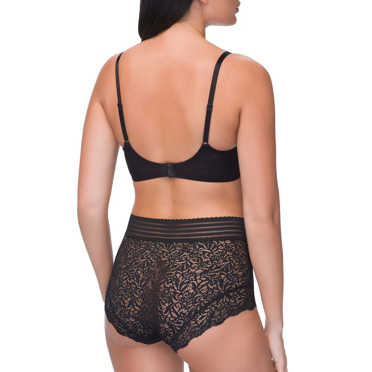 Culotte haute en dentelle Paola noir V.O.V.A