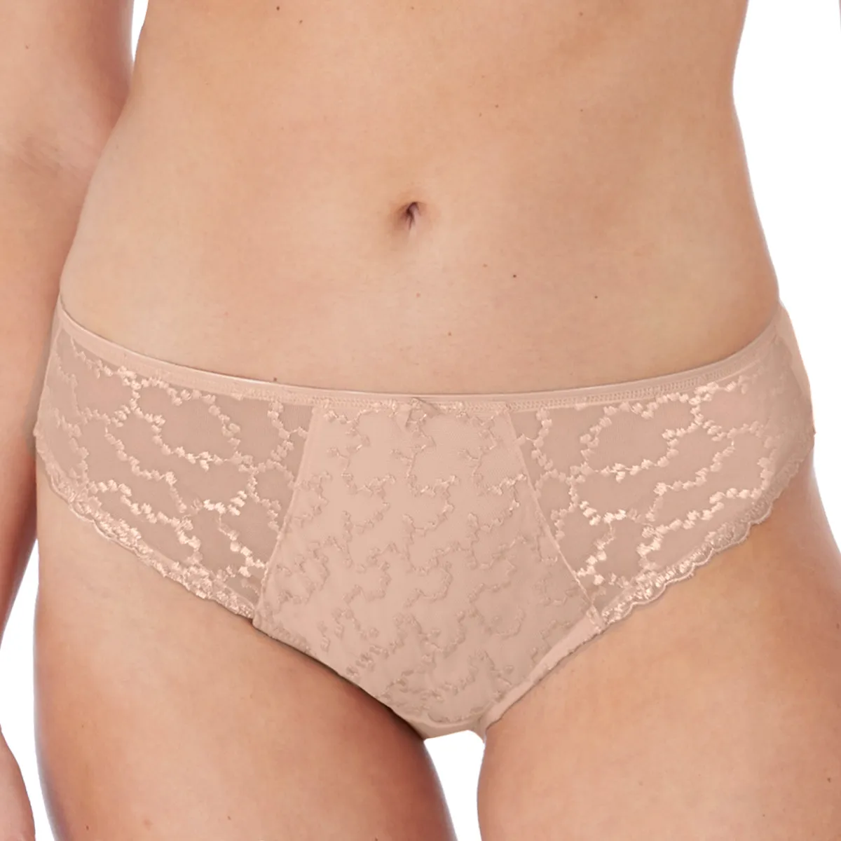 Culotte microfibre et broderies Ana natural beige de Fantasie
