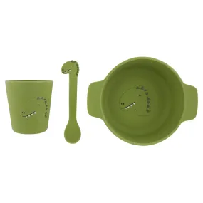 Ensemble repas 3 pièces 1er âge TRIXIE Animal en silicone mr dino - Trixie