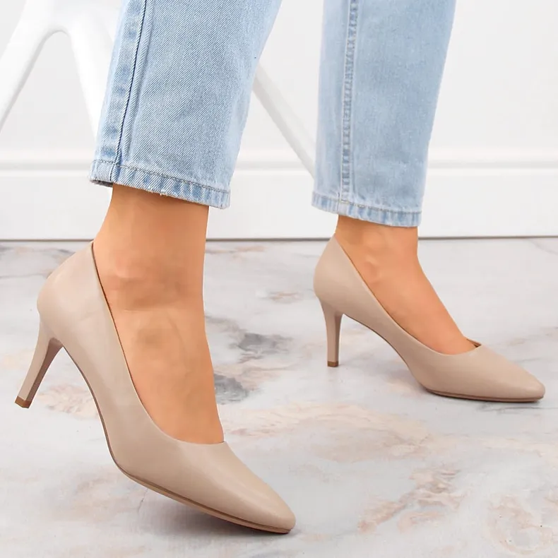 Escarpins femme café Sergio Leone 1336 beige