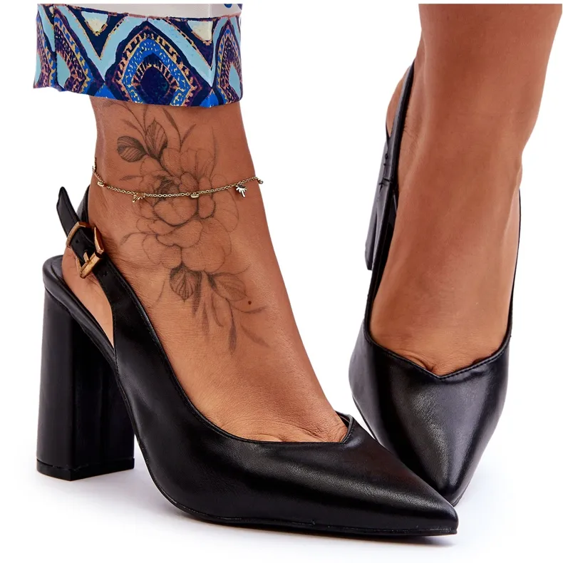 Escarpins Peep Toe Classiques Noir My Love le noir