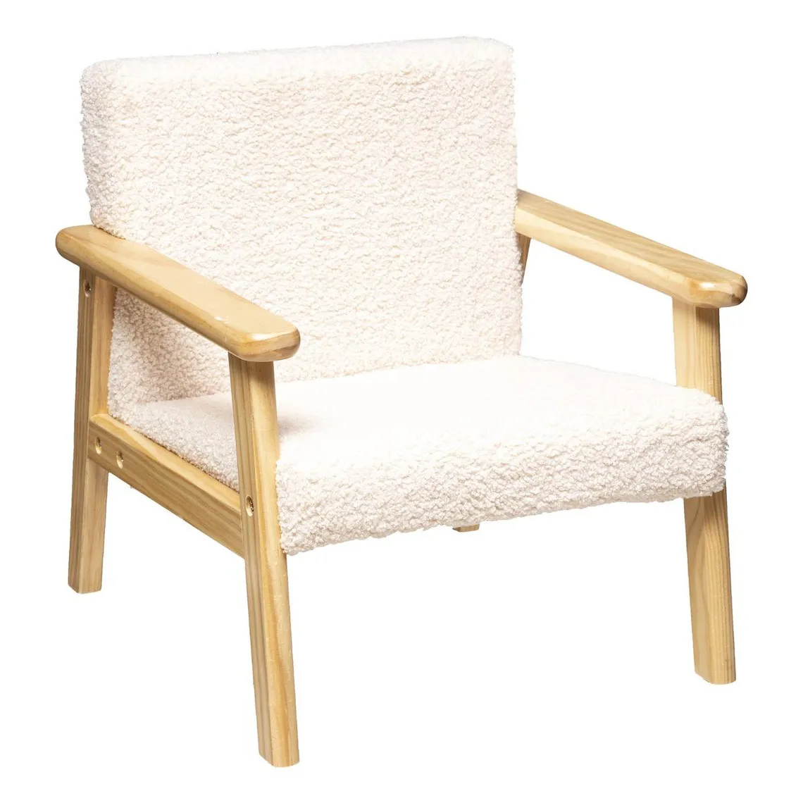Fauteuil Basile Ecru Blanc | 3 Suisses