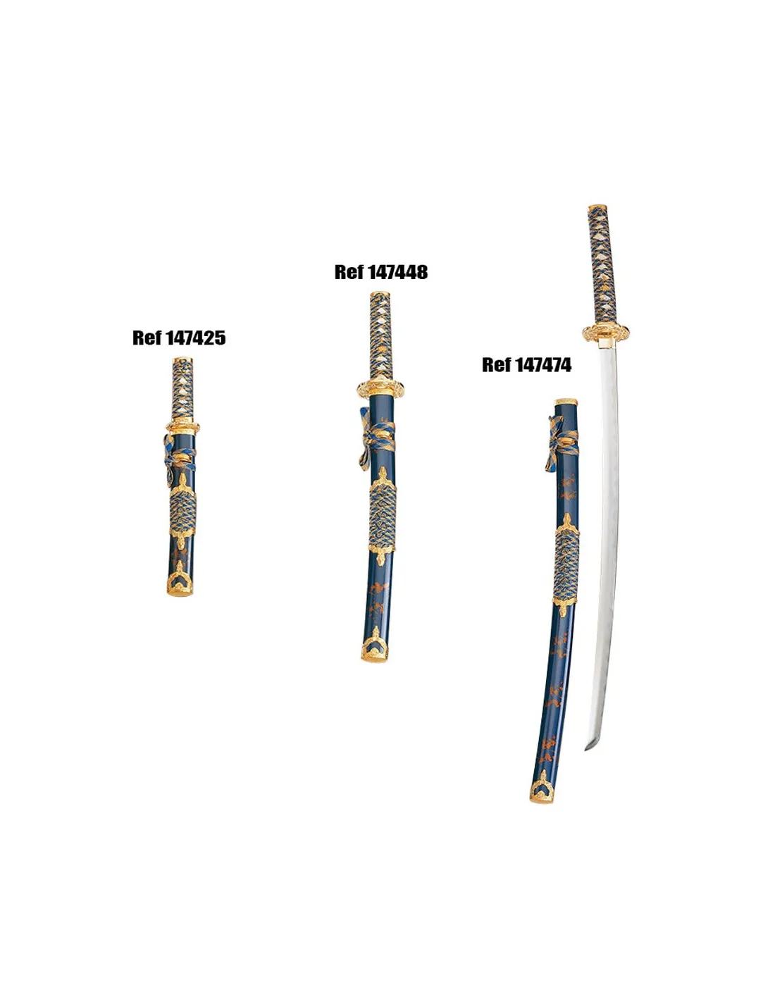fourreau tanto bleu-or ⚔️ Boutique Épées