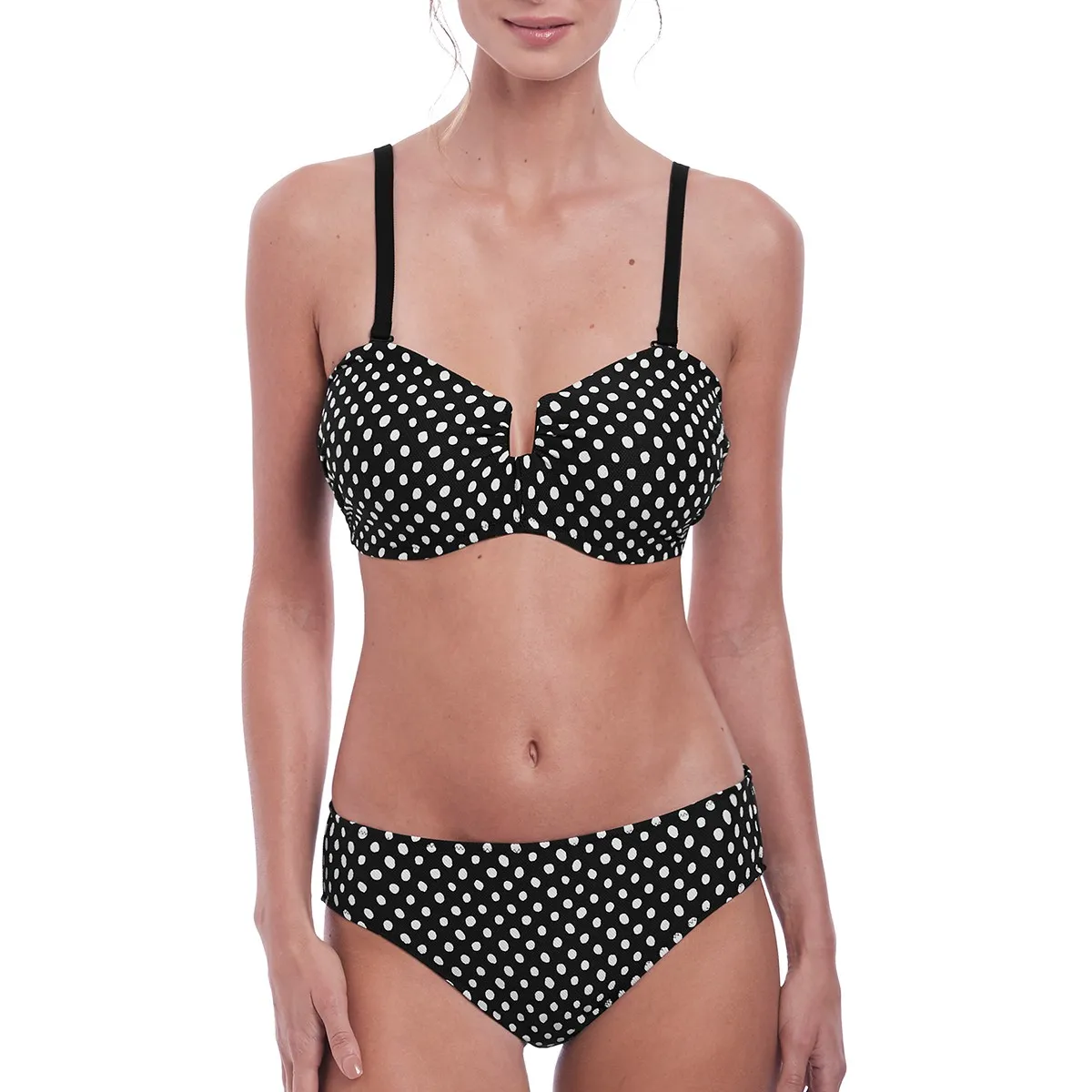 Haut de maillot bandeau à armatures Santa Monica noir Fantasie Swim