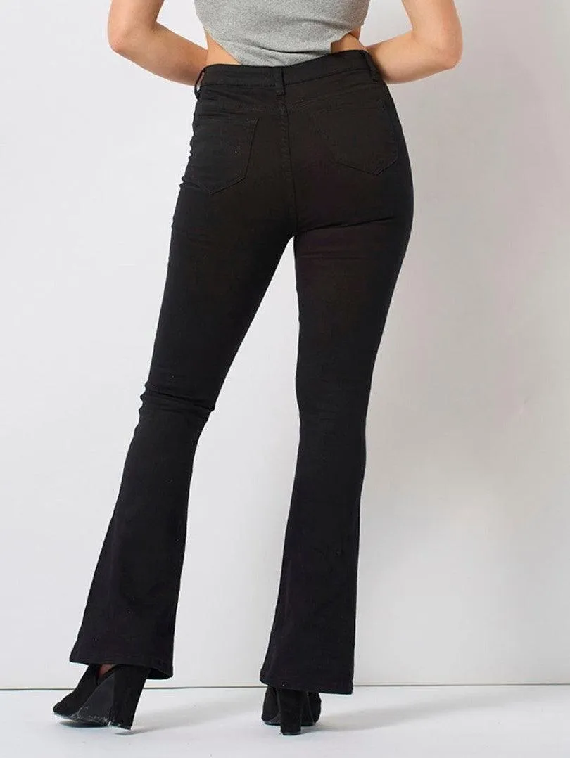 Jean flare 4 boutons