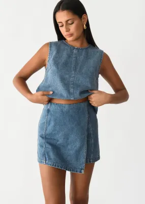 Jupe short en jean