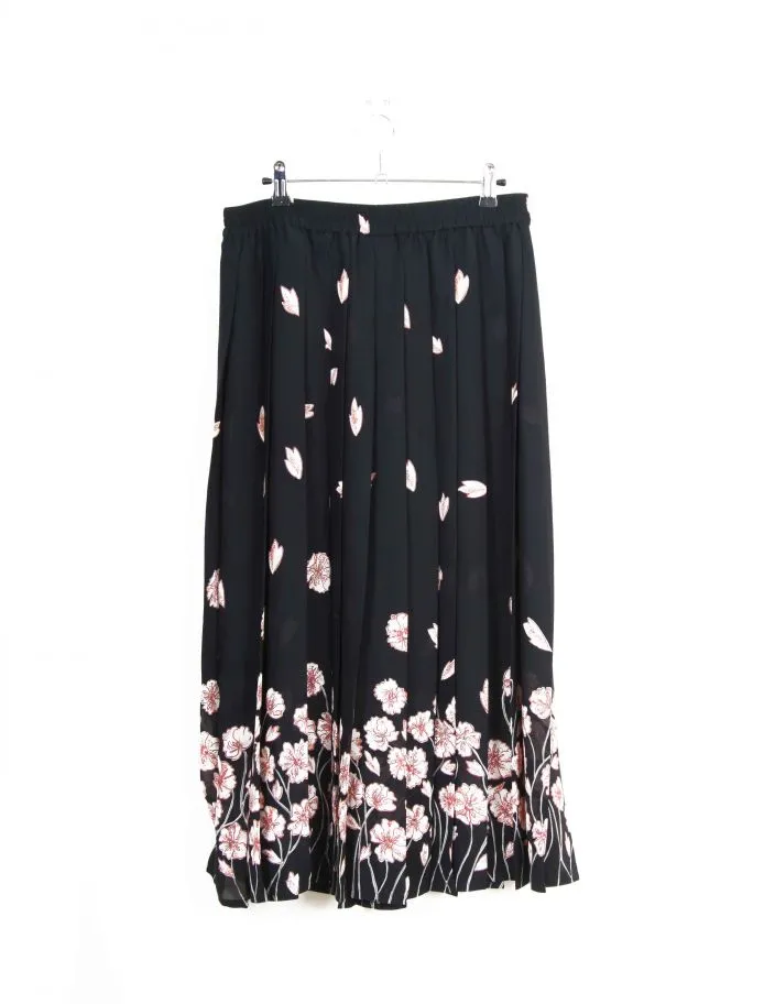 Jupe à Fleur noir Vintage