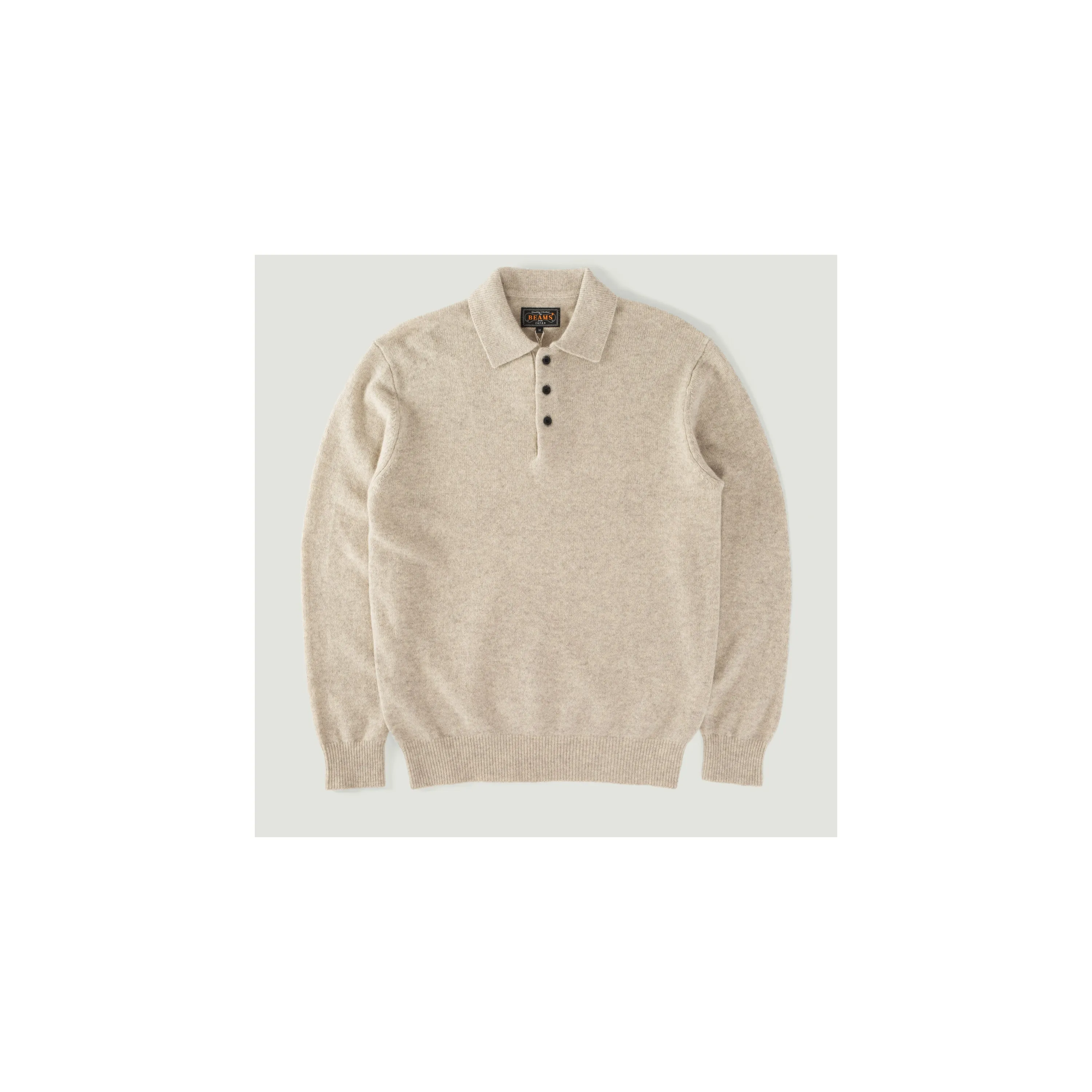 Knit Polo 9G Beige