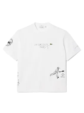 Lacoste Tee-shirt AOP B&B blanc