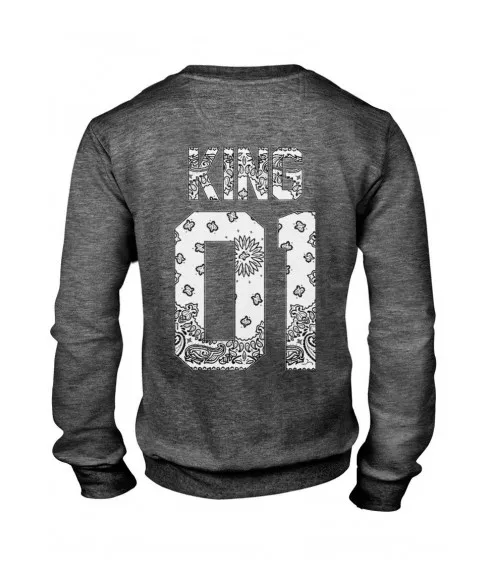 MAGIC CUSTOM - SWEAT COL ROND KING WHITE BANDANA