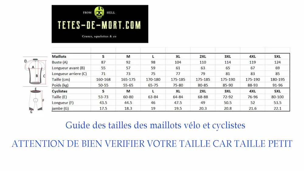 Maillot vélo tête de mort fumante