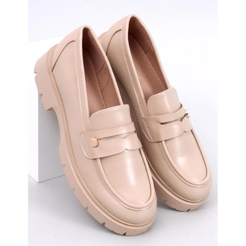 Mocassins plateforme Sidney kaki beige