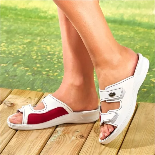 Mules ajustables Blanc