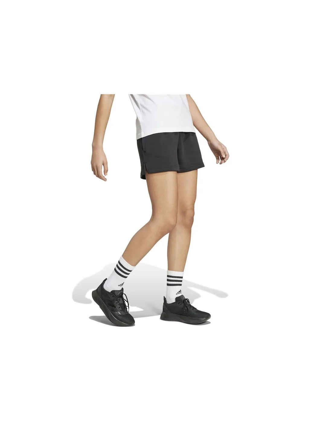 Pantalon adidas Femme Essentials - Short en polaire avec petit logo - Noir