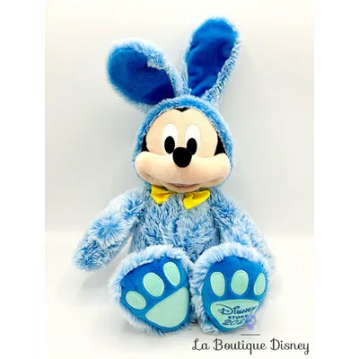 Peluche Mickey Mouse Lapin Pâques Disney Store 2021 shopDisney bleu 42 cm