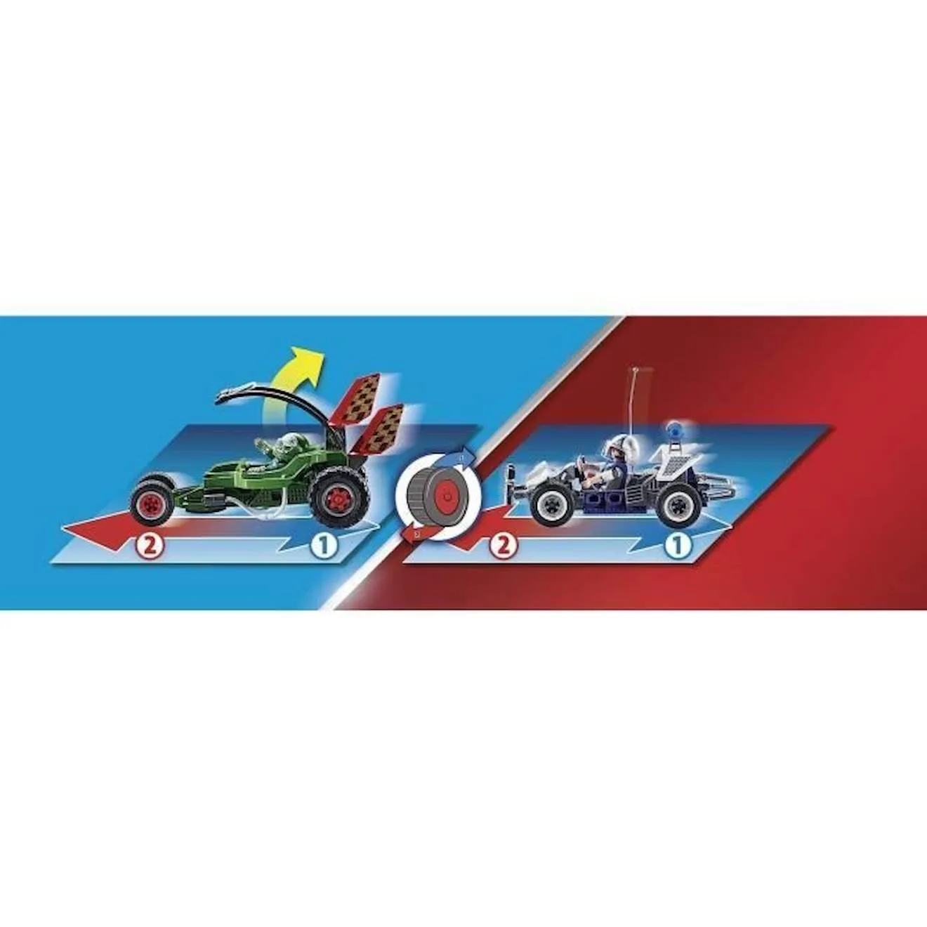 PLAYMOBIL - 70577 - City Action - Karts de policier et bandit bleu - Playmobil