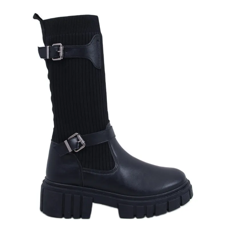 Rhea Boots noires à tige souple le noir