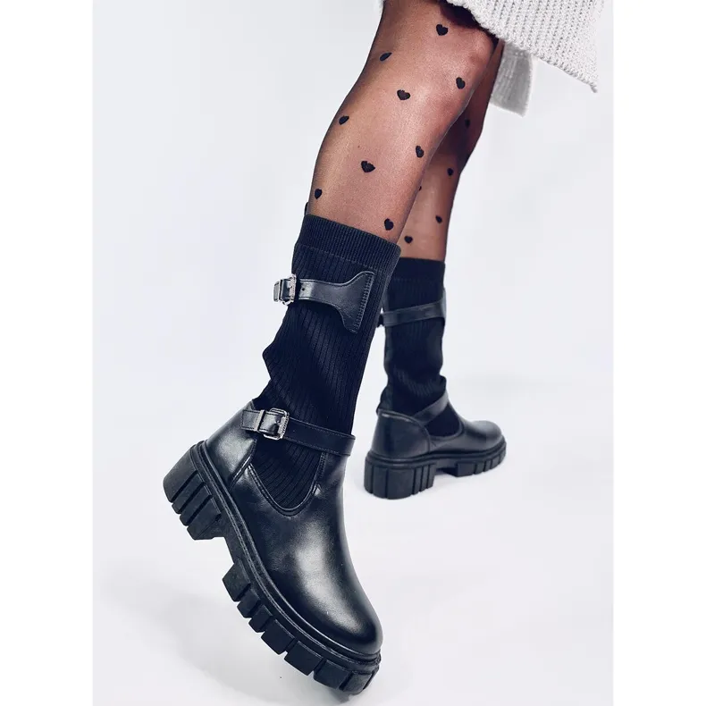 Rhea Boots noires à tige souple le noir