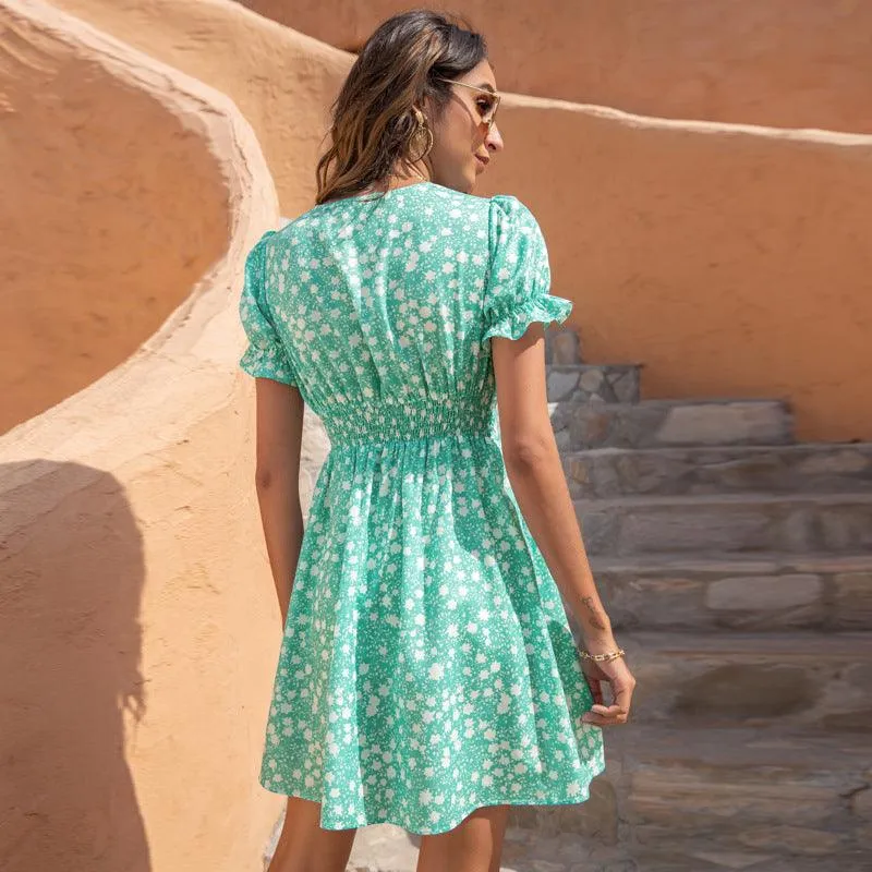 Robe Bohème Chic Vert d'Eau