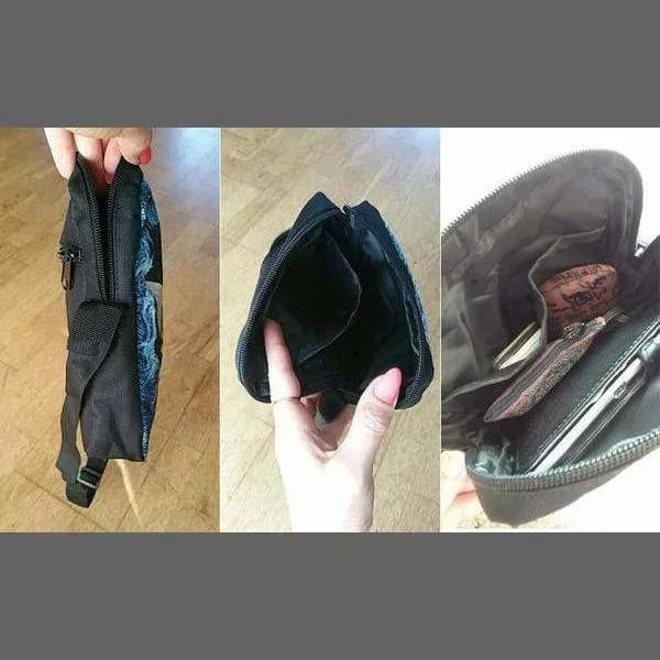 Sac besace Tête de mort doigt d'honneur