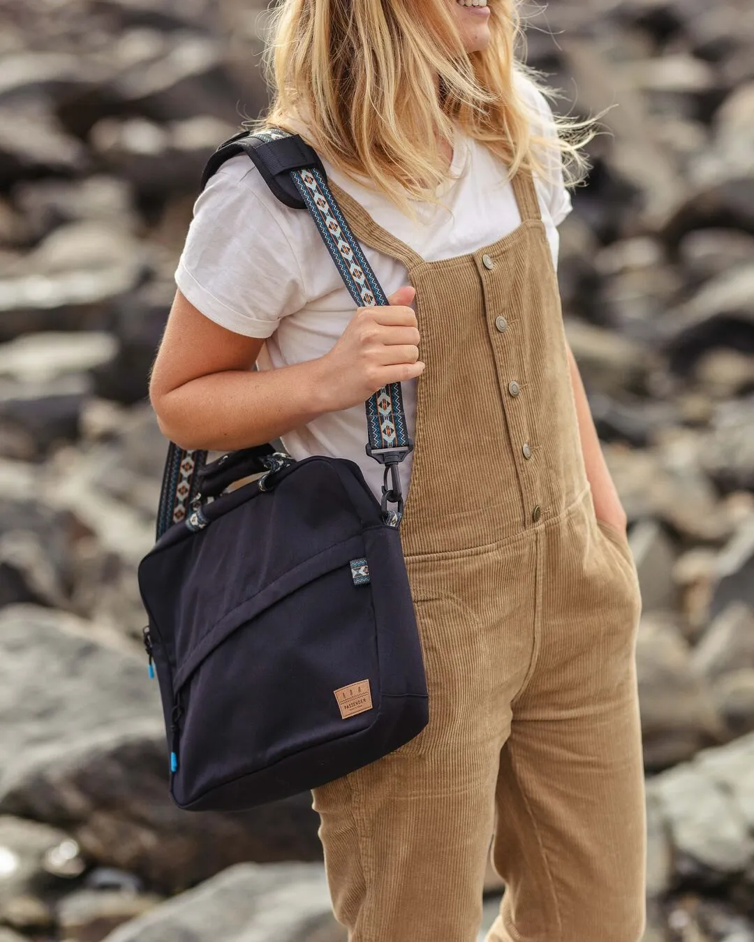 Sac Messager Recyclé - Noir