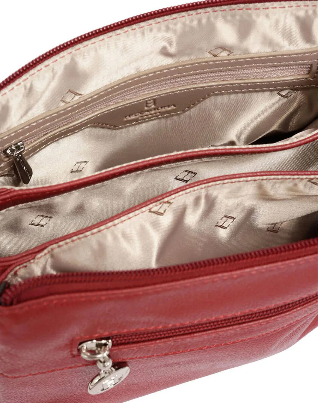 Sac porté travers vachette rouge