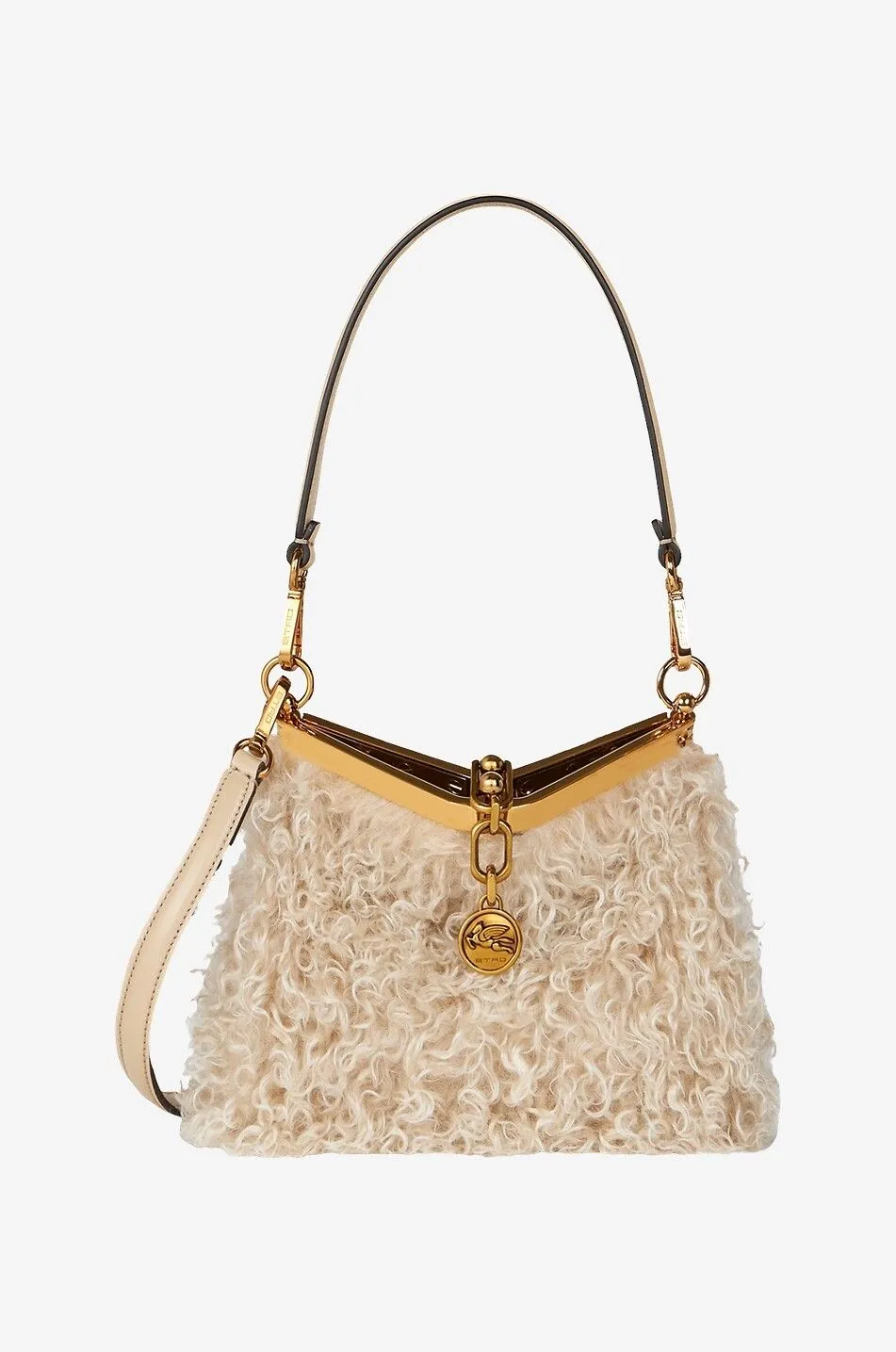 Sac porté épaule en laine et mohair Vela Mini