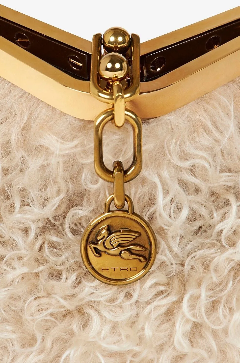 Sac porté épaule en laine et mohair Vela Mini