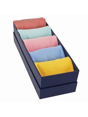 Semainier chaussettes coton bio - couleurs pastel