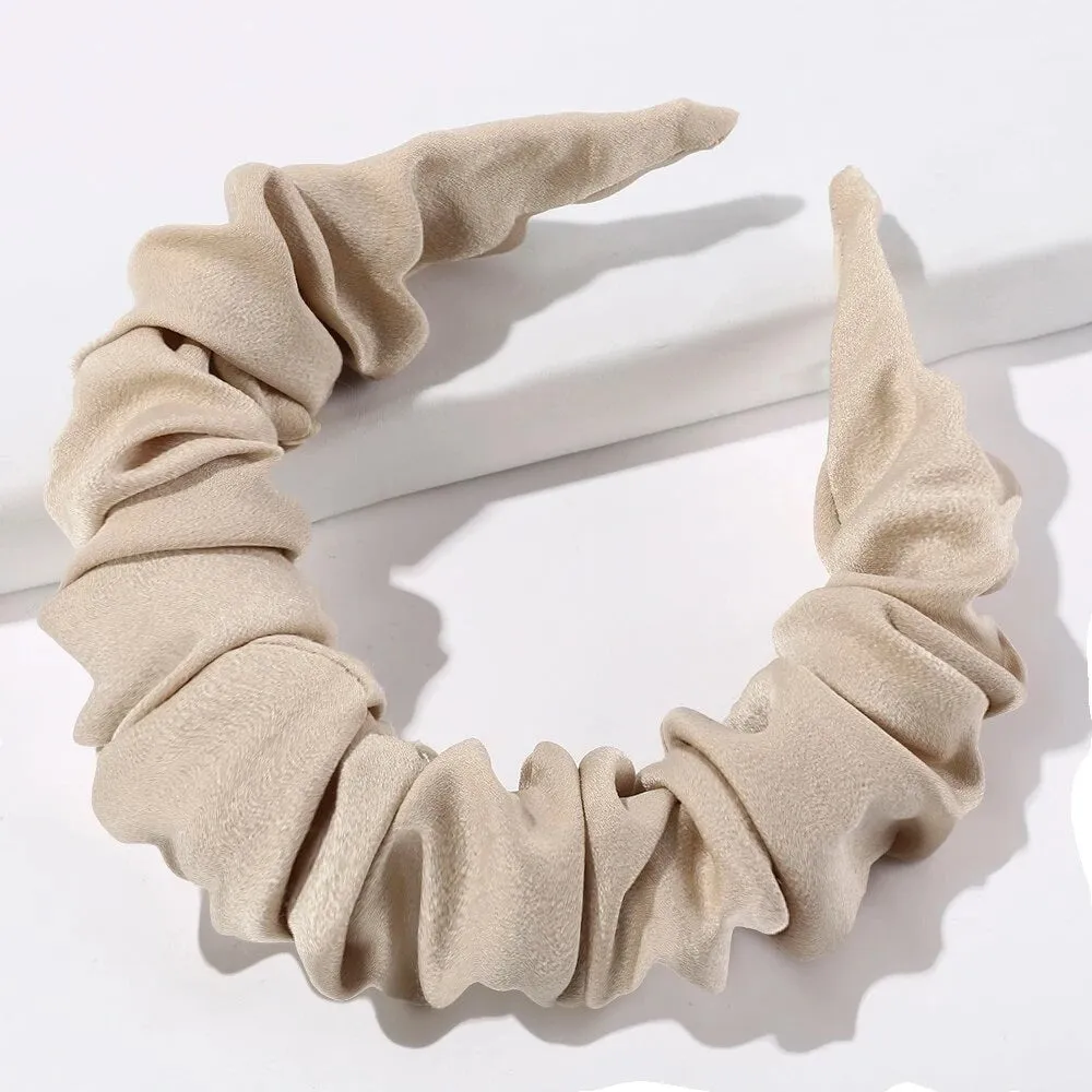 Serre tête frou-frou beige