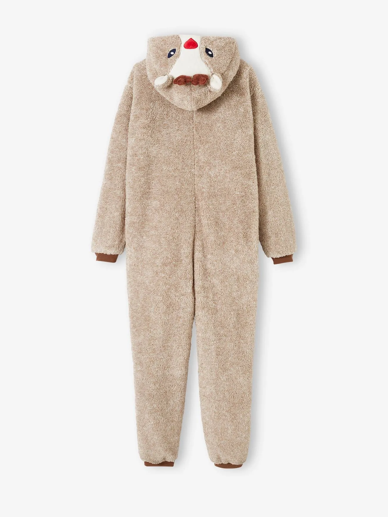 Surpyjama "renne" adulte collection capsule famille beige chiné - Vertbaudet
