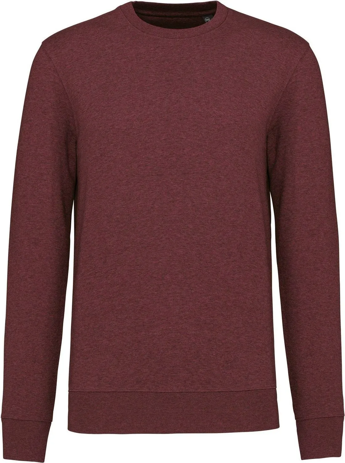 Sweat col rond écoresponsable - Mixte - K4025 - rouge vin chiné 