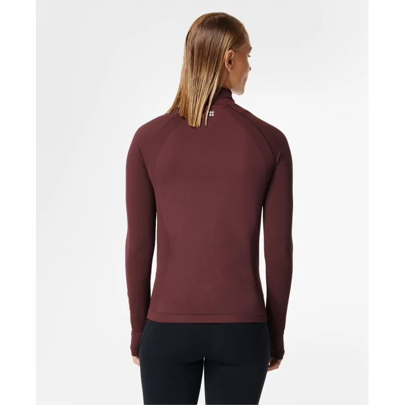 Sweaty Betty Athlete Seamless Half Zip Long Sleeve Top - Polaire femme | Hardloop