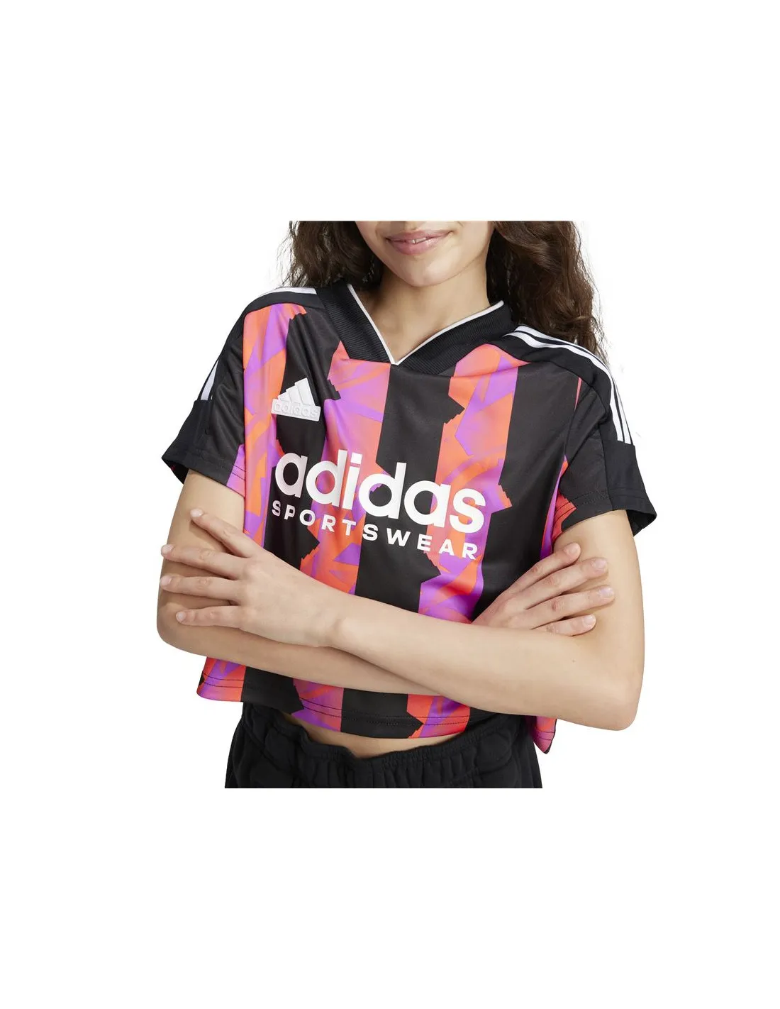 T-shirt adidas Fille Tiro Cropped Black