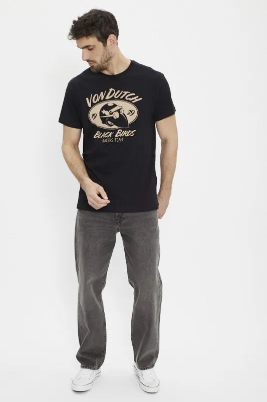 T-shirt col rond imprimé bird
