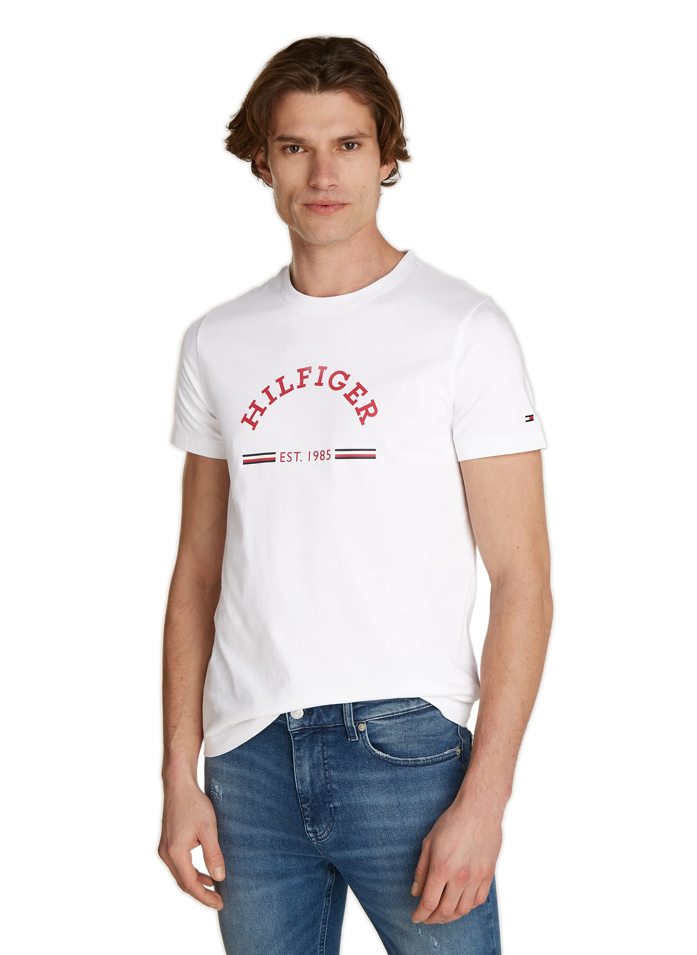 T-SHIRT EN COTON - TOMMY HILFIGER pour HOMME | Printemps