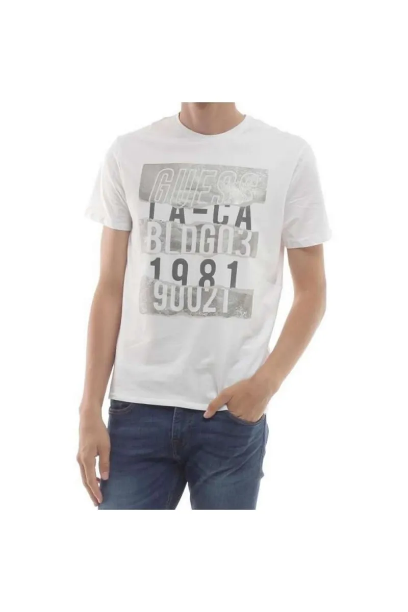 T shirt Guess homme manches courtes M83I18-TWHT blanc