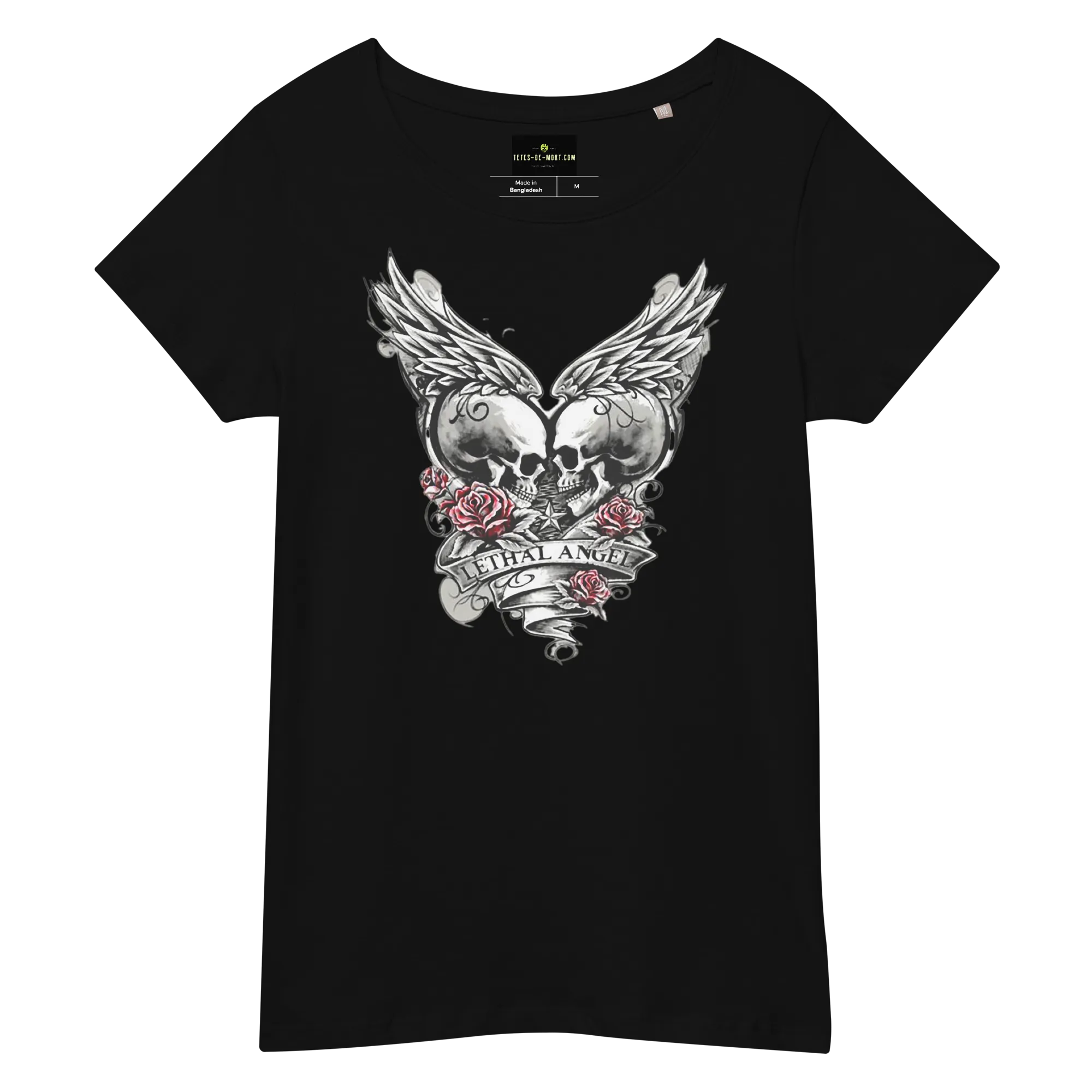 T-shirt Lethal Angel tête de mort pour femme