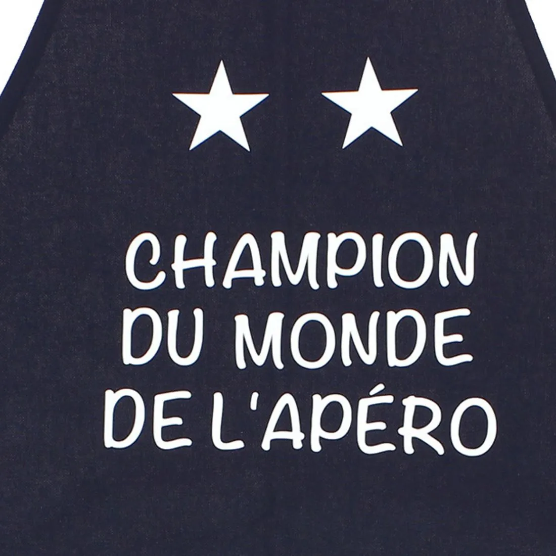 Tablier de cuisine Champion Du Monde De L'Apero Marine.